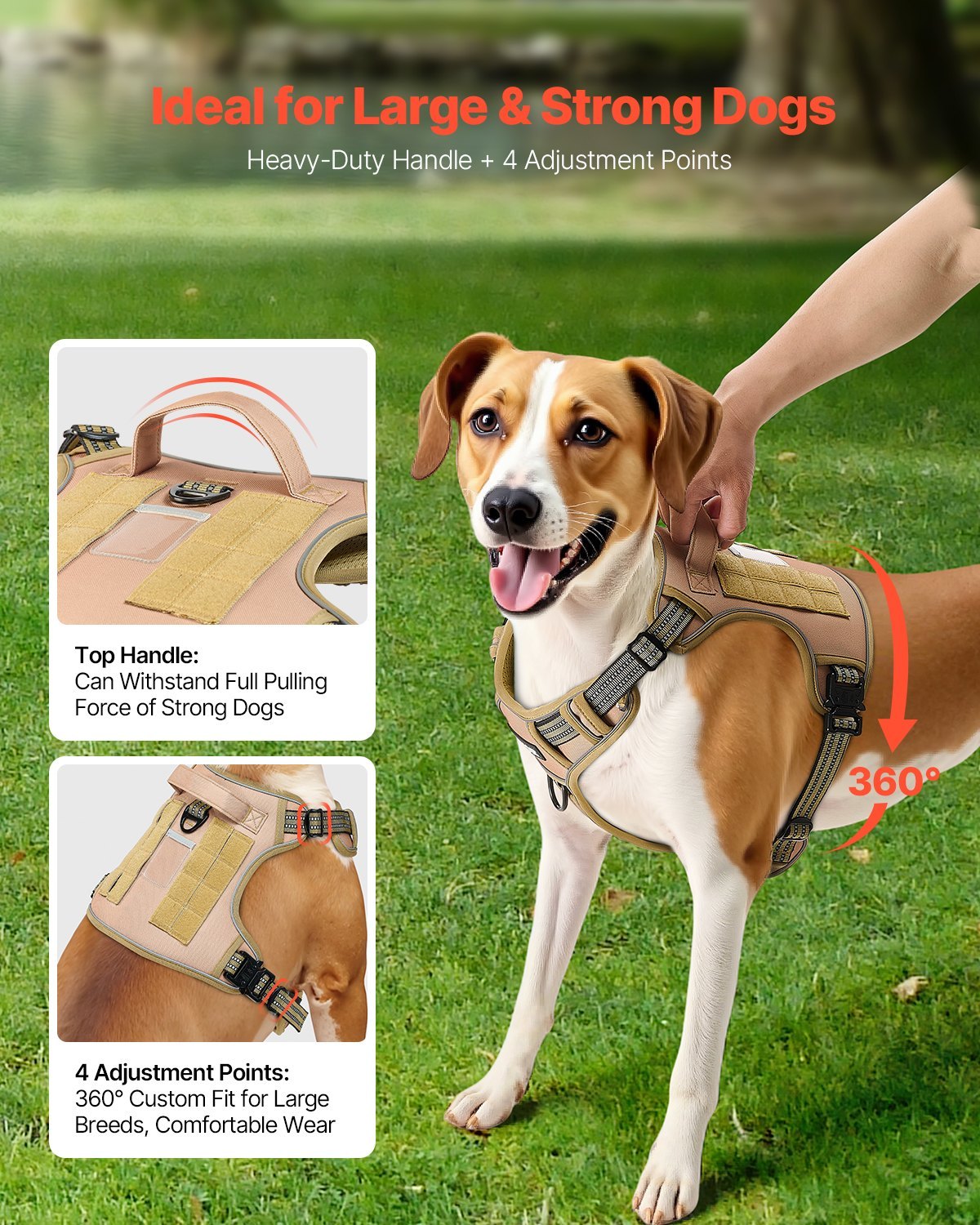 Strong, Comfy No-Pull Harness for Big Dogs