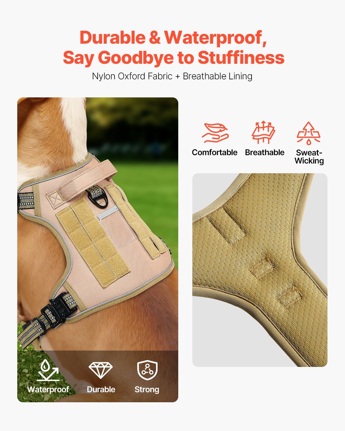Strong, Comfy No-Pull Harness for Big Dogs