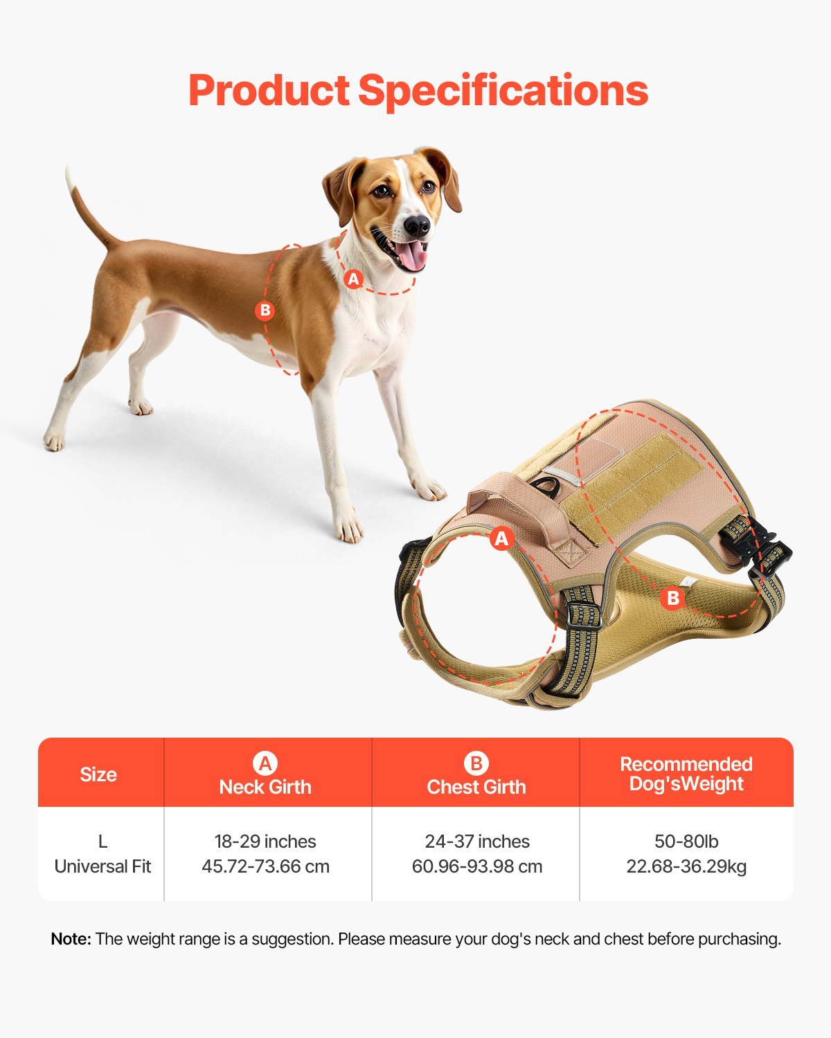 Strong, Comfy No-Pull Harness for Big Dogs